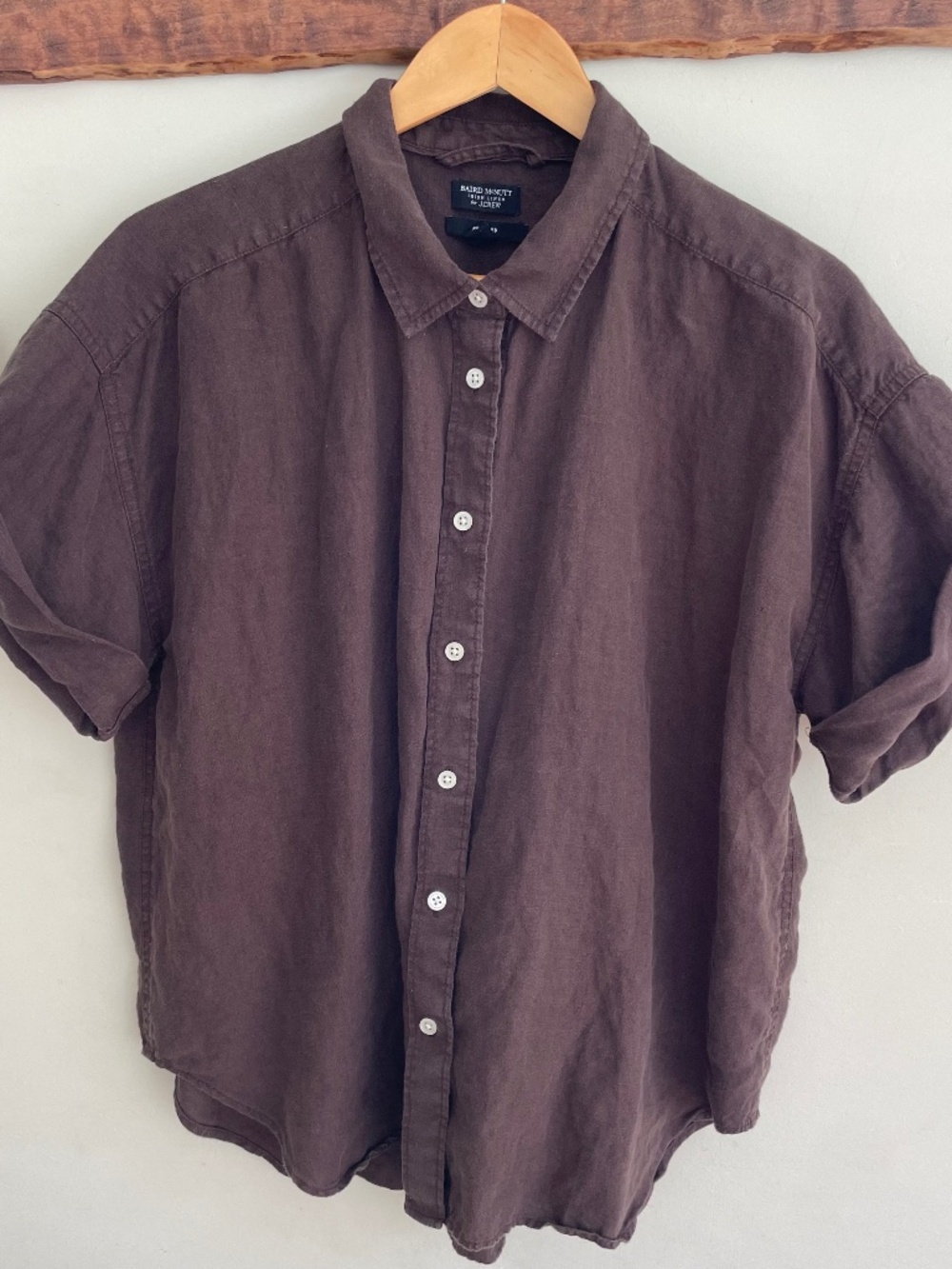 J.Crew | Baird McNutt Irish Linen Brown Button Down Shirt Blouse